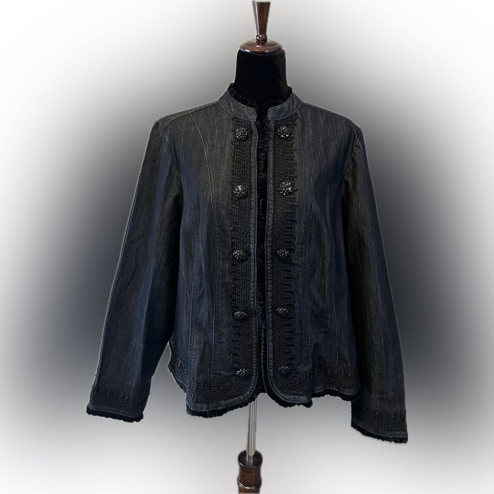 Women's Black Embellished Jacket